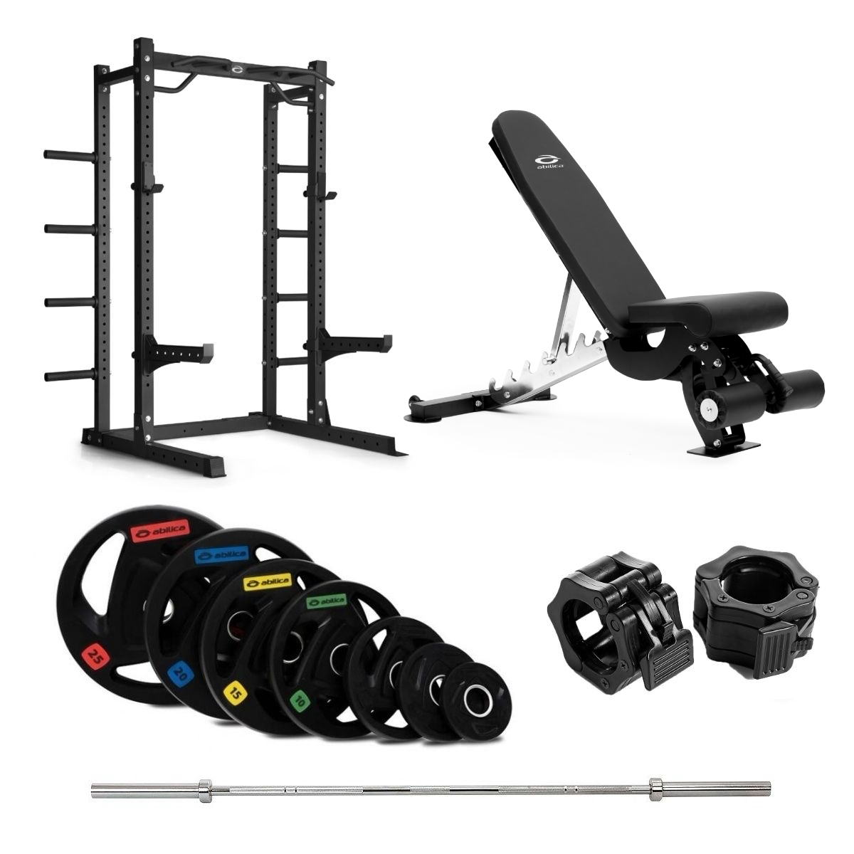 HR 500 Half Rack Olympic med benk - 110 kg