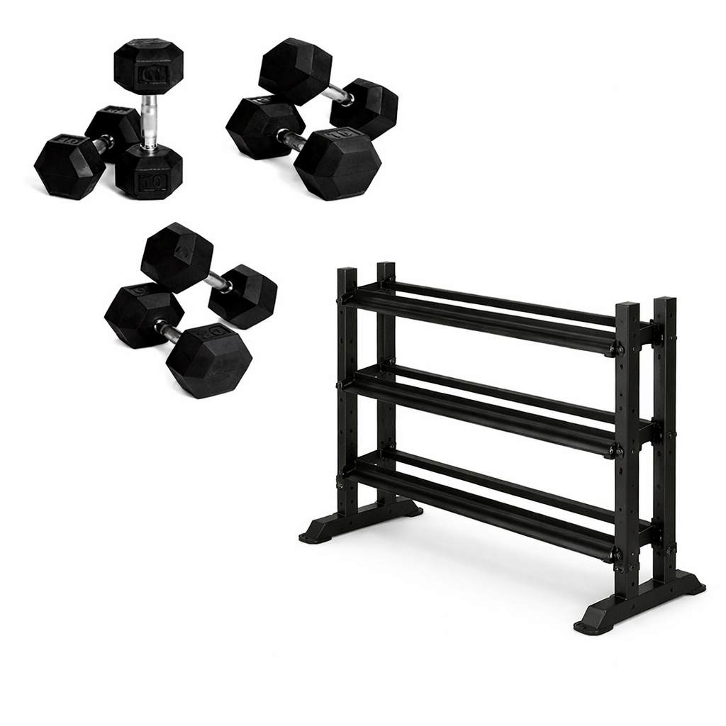 Hex Manualsett med stativ 2-20 kg