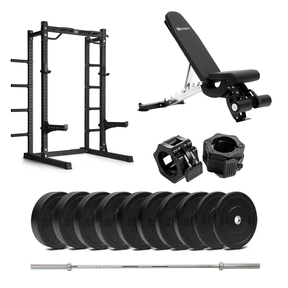 HR 500 Half Rack Bumper med benk - 150 kg