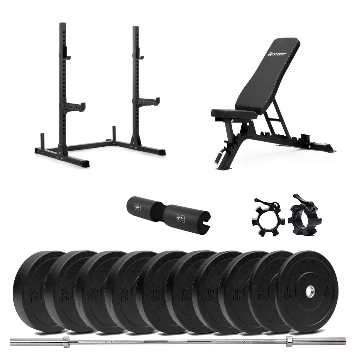 200 Squat Rack Bumper Styrkepakke - 120 kg