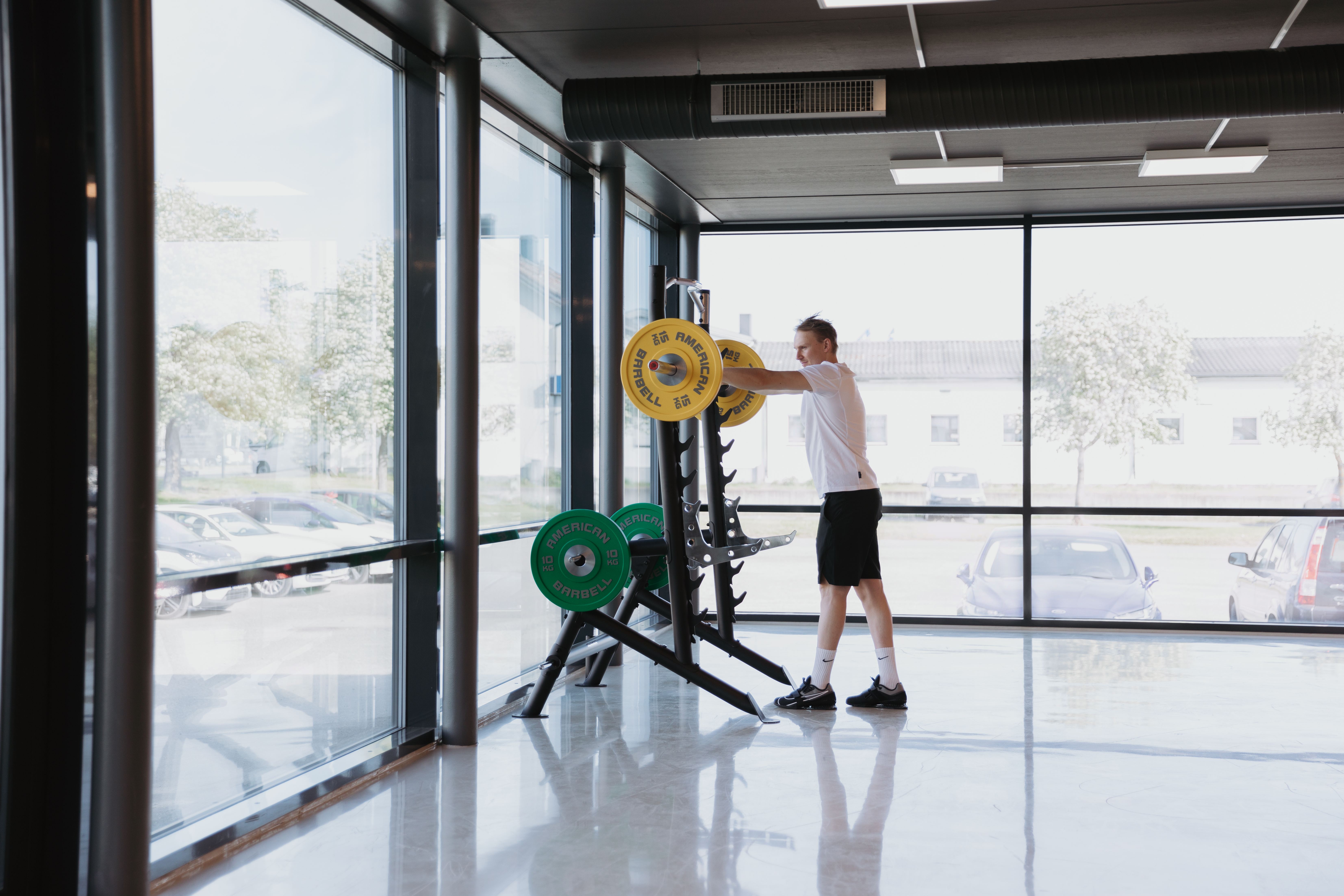 Squat Rack med justerbare sikringsarmer