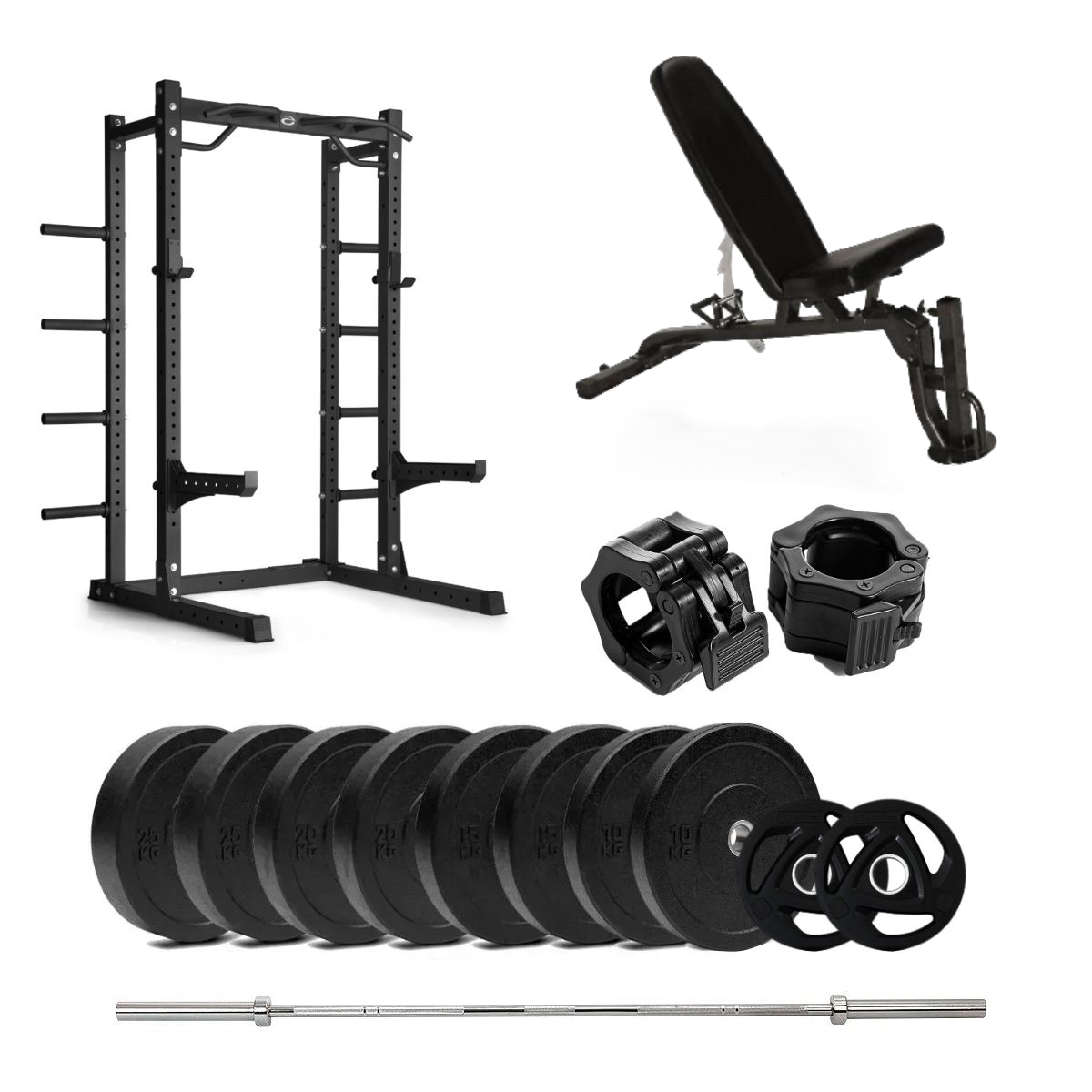 HR 500 Half Rack Bumper med benk - 110 kg