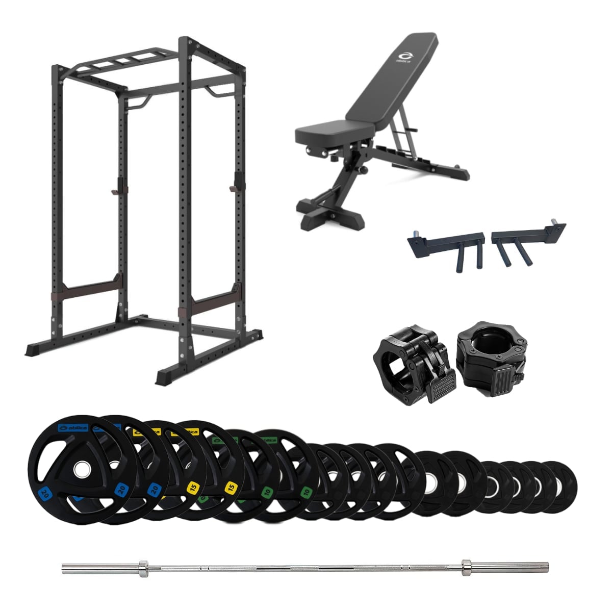 PowerRack 40 Olympiske vektskiver med benk - 140 kg