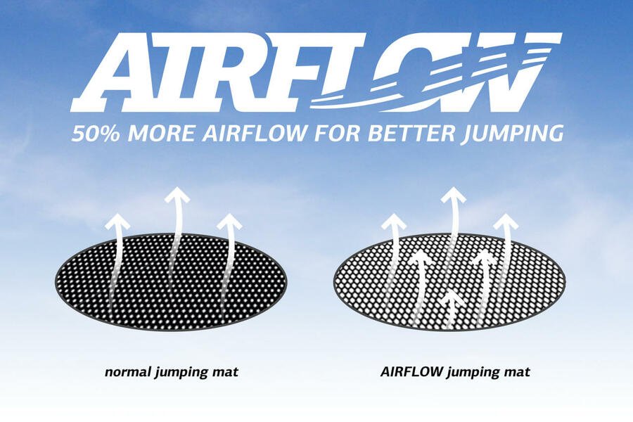 Champion 380 Grønn Trampoline med Deluxe Nett