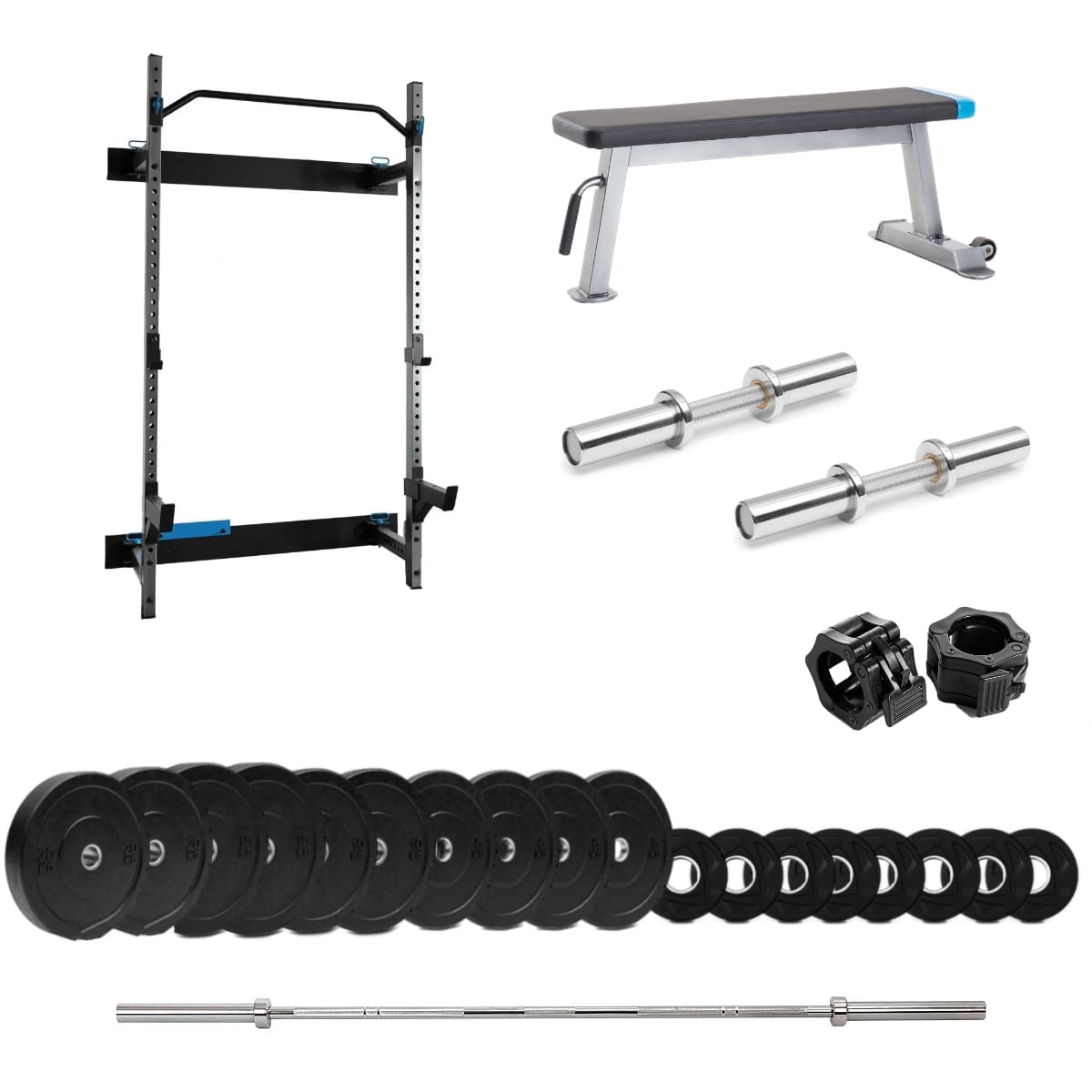 Foldbart VeggRack med benk og bumper - 140 kg
