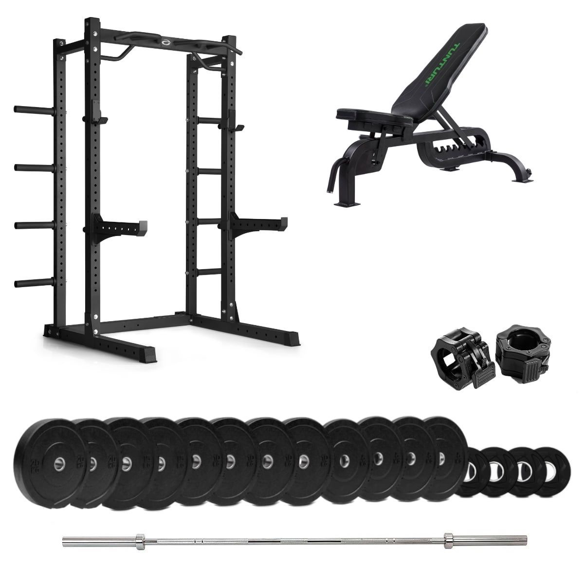 HR 500 Half Rack Bumper med benk - 155 kg
