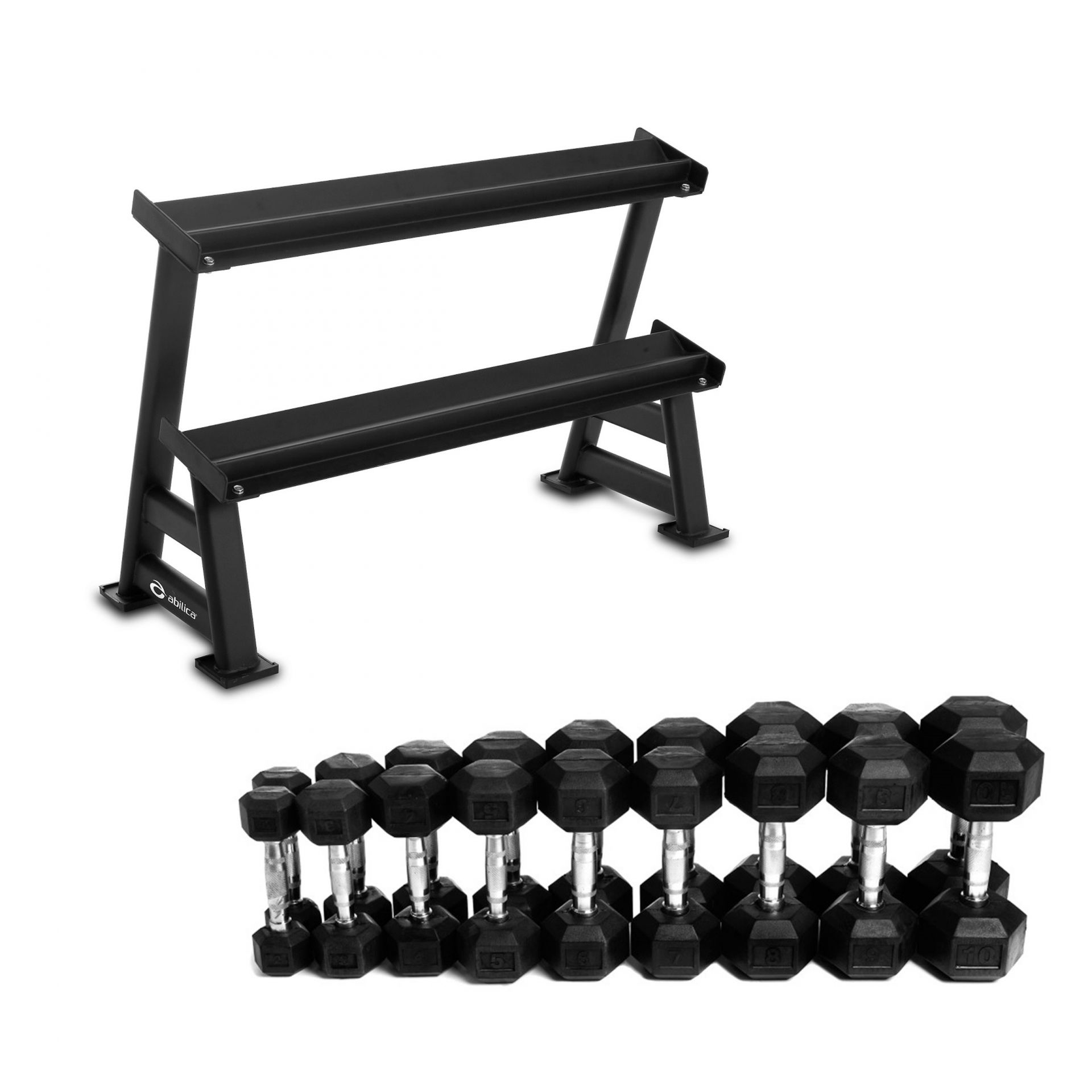 Hex Manualsett med stativ 2-20 kg