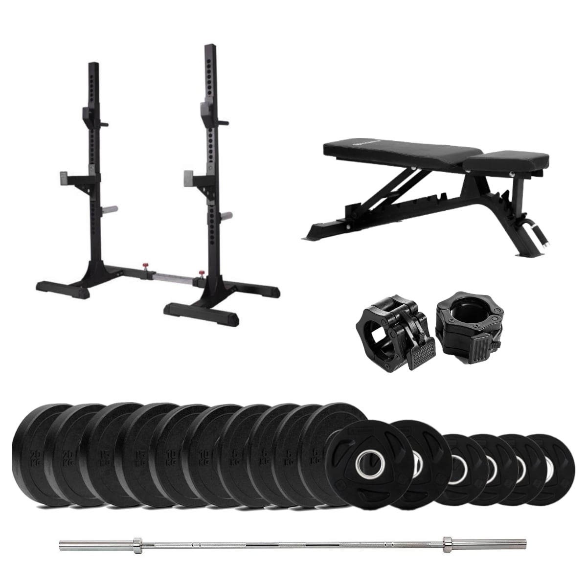 SR 500 Knebøystativ Bumper med benk - 140 kg