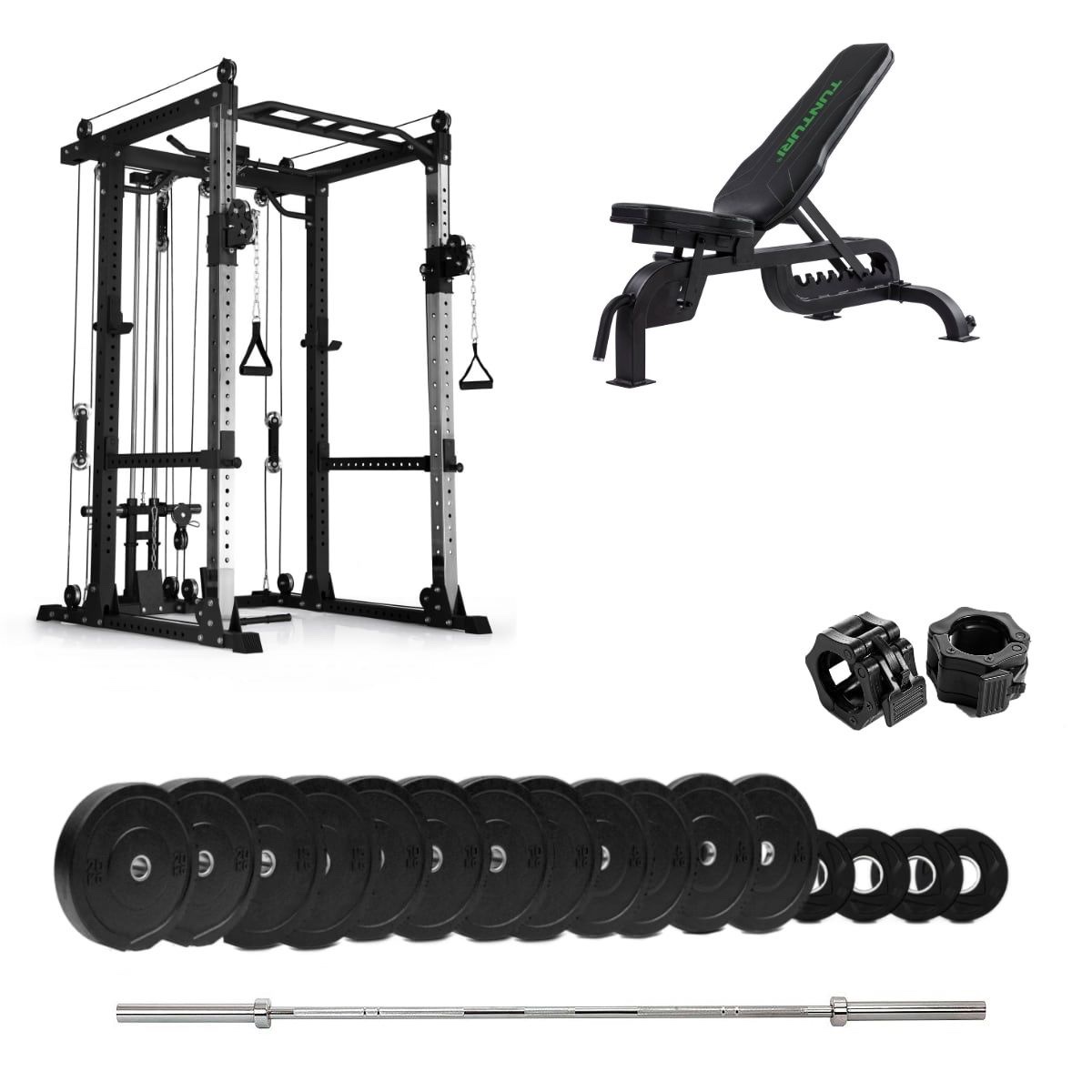 PR 550 Power Rack Bumper med benk - 155 kg