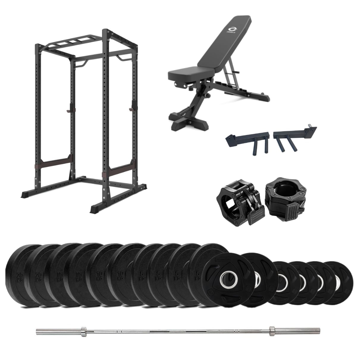 PowerRack 40 Bumper med benk - 140 kg