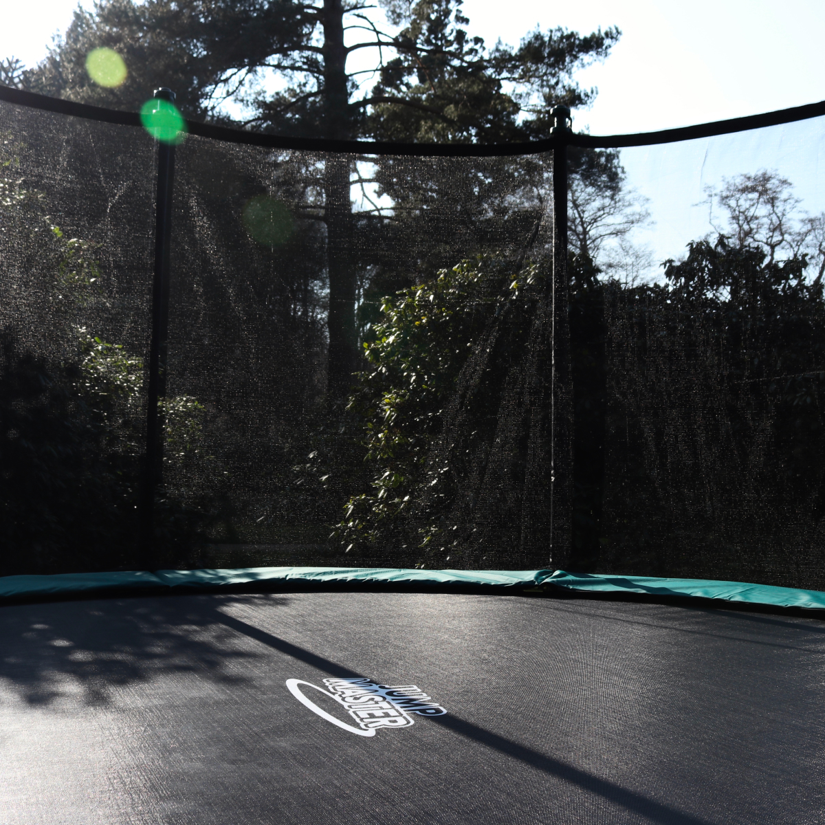 Flexi Trampoline 3.65 m Grønn - inkl. sikkerhetsnett og stige