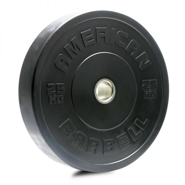 American barbell - Black Sport Bumper Plate 25 kg, Vektskiver, Styrke