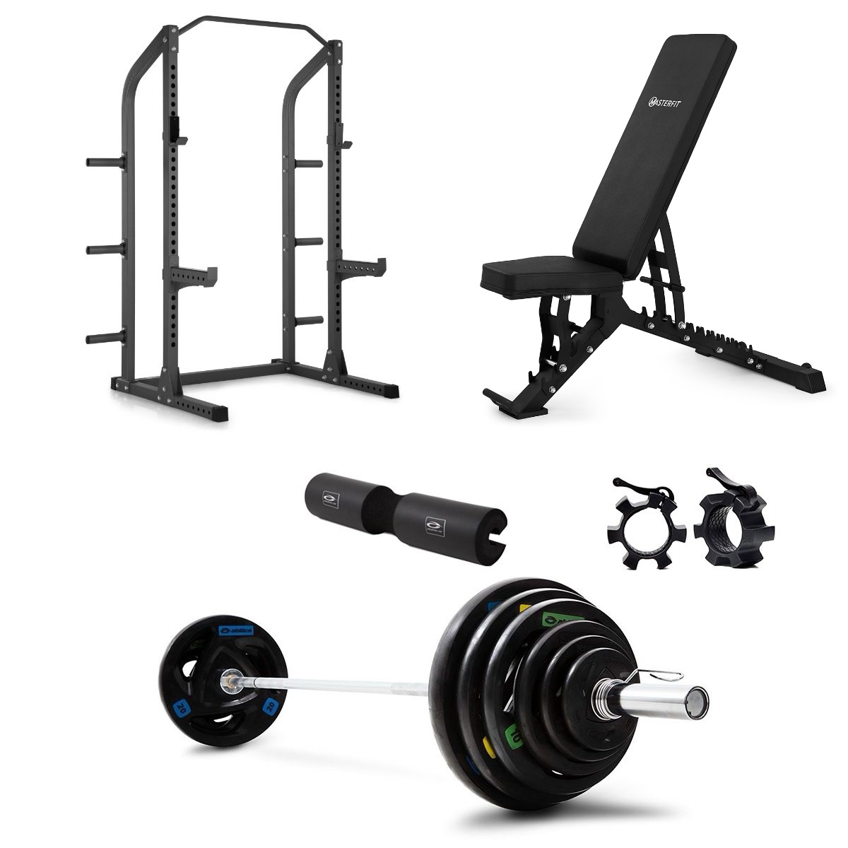 Masterfit - 300 Half Rack Olympic Styrkepakke - 120 kg