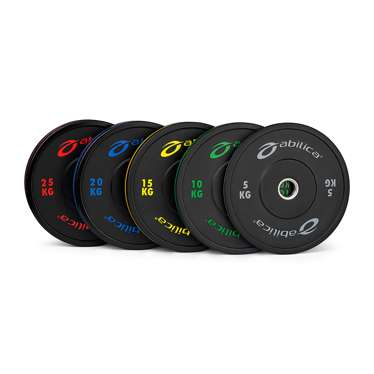 Bumper vektskive farger 50 mm 5 kg til 25 kg