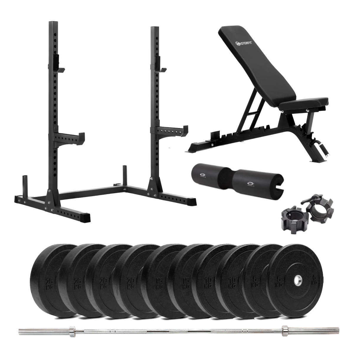 200 Squat Rack Bumper Styrkepakke - 90 kg