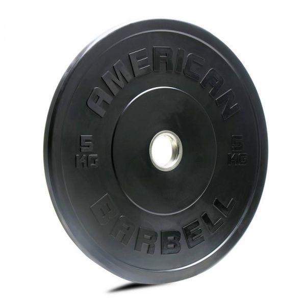 2 stk 5 kg American Barbell Black Sport Bumperplates