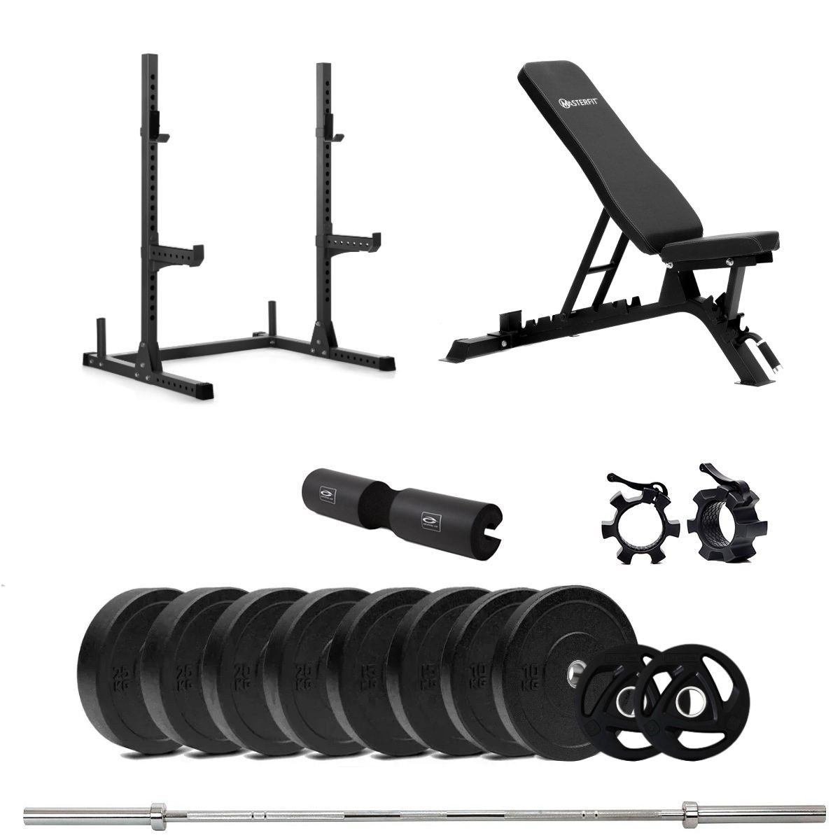 200 Squat Rack Bumper Styrkepakke - 120 kg