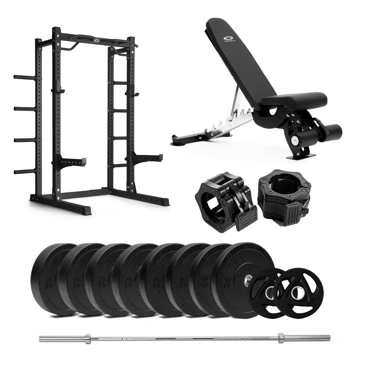 HR 500 Half Rack Bumper med benk - 110 kg