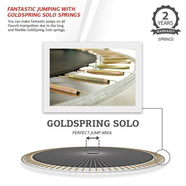 Favorit 430 Grå trampoline med Nett Comfort.