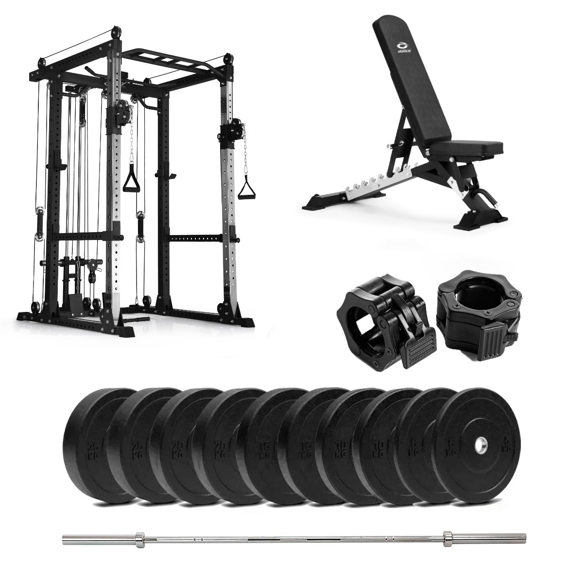Abilica - PR 550 Power Rack Bumper med benk - 110 kg
