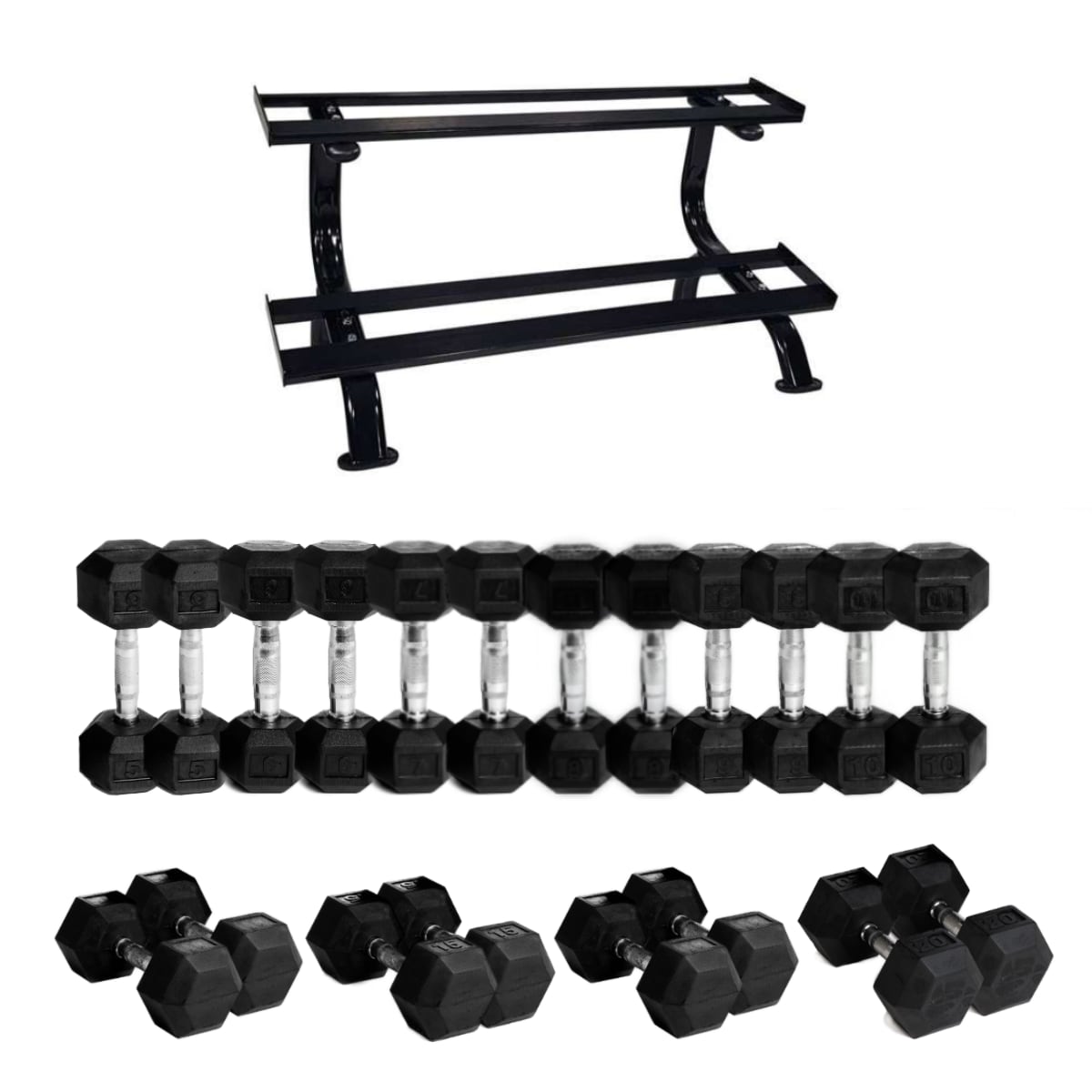 Dumbbell Rack 2 tier 5-20 kg